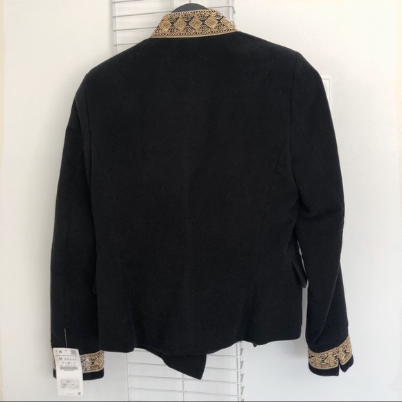 Zara Military Style Velvet Jacket - Picture 3 of 7